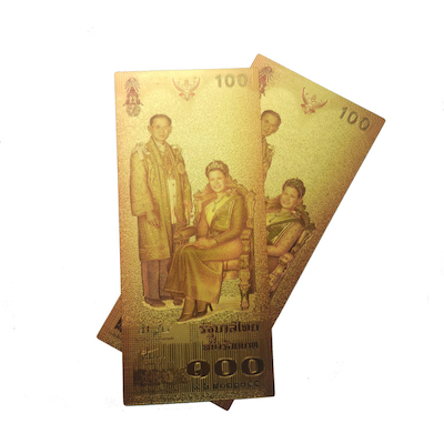 اسکناس تزئینی طرح 100 بات تایلند 