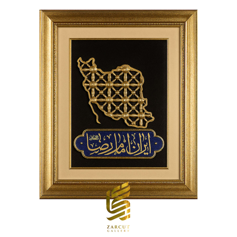 تابلو طلاکوب طرح ایران امام رضا 2
