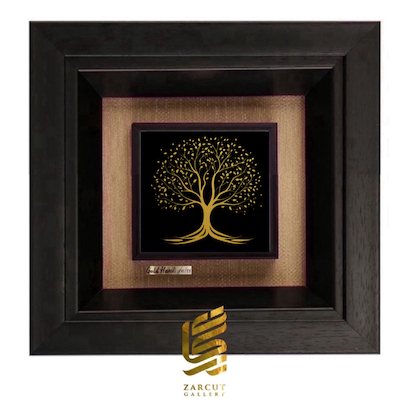 تابلو طلاکوب طرح درخت