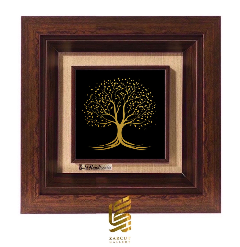 تابلو طلاکوب طرح درخت
