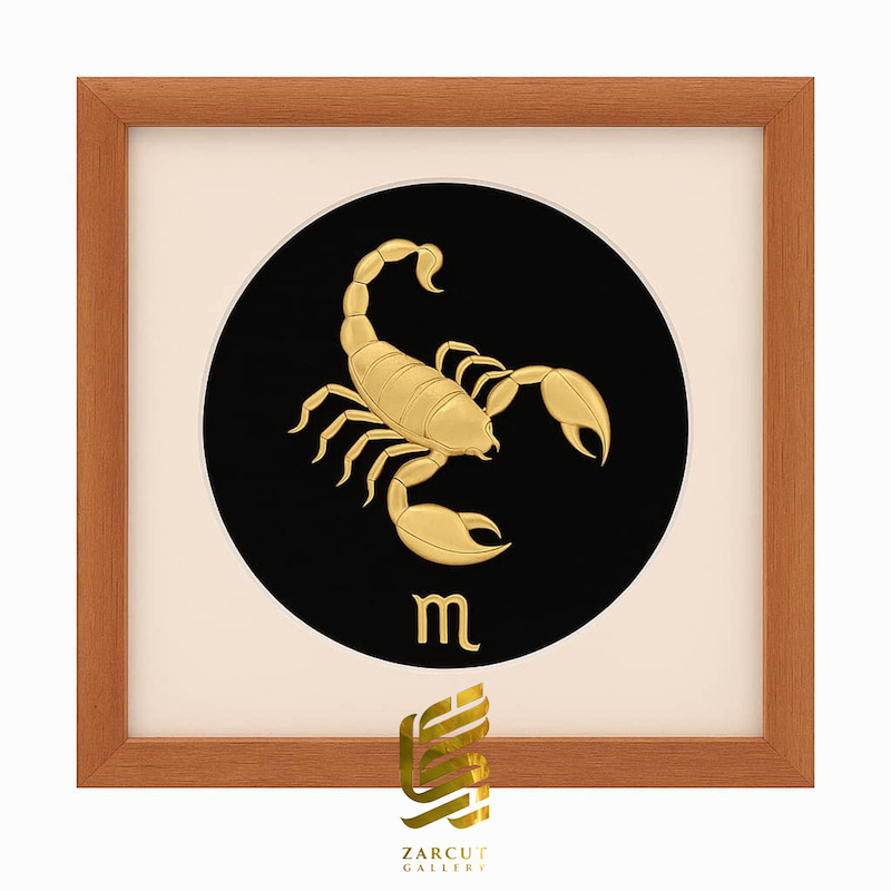 تابلو طلاکوب طرح ماه آبان