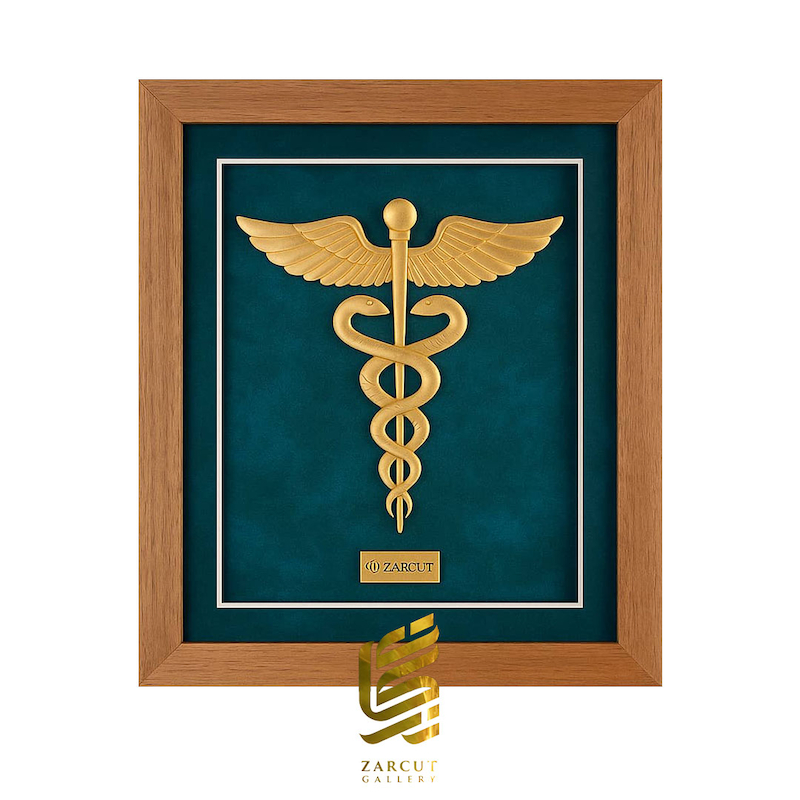 تابلو طلاکوب طرح نماد پزشکی و داروسازی