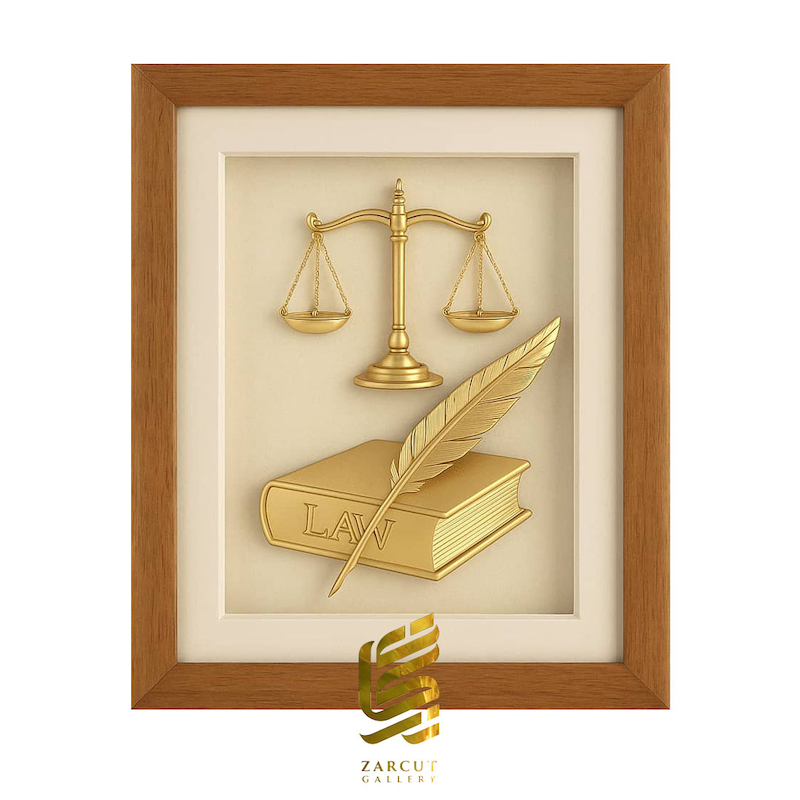 تابلو طلاکوب طرح حقوق