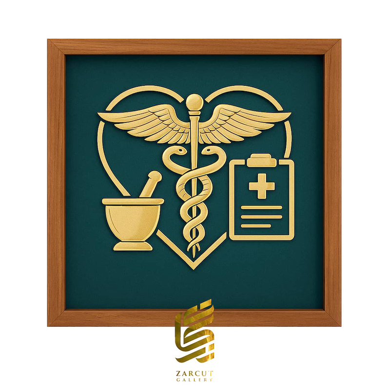 تابلو طلاکوب طرح داروسازی