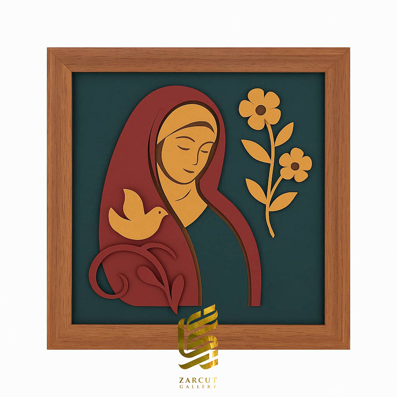 تابلو طلاکوب طرح مادر
