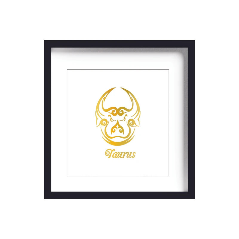 تابلو طلاکوب زرکات طرح ماه تولد اردیبهشت مدل Taurus