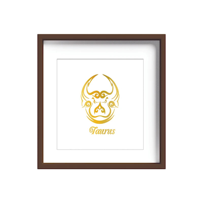 تابلو طلاکوب زرکات طرح ماه تولد اردیبهشت مدل Taurus