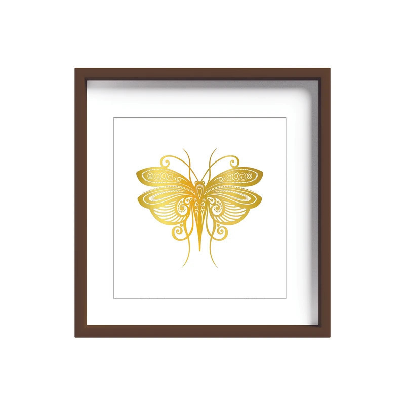 تابلو طلاکوب زرکات طرح پروانه مدل Butterfly