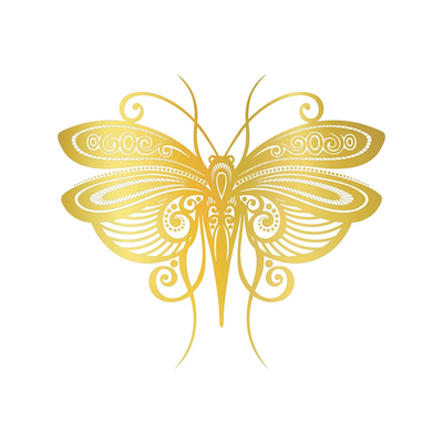 تابلو طلاکوب زرکات طرح پروانه مدل Butterfly