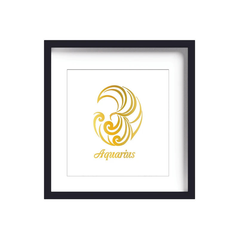 تابلو طلاکوب زرکات طرح ماه تولد بهمن مدل Aquarius
