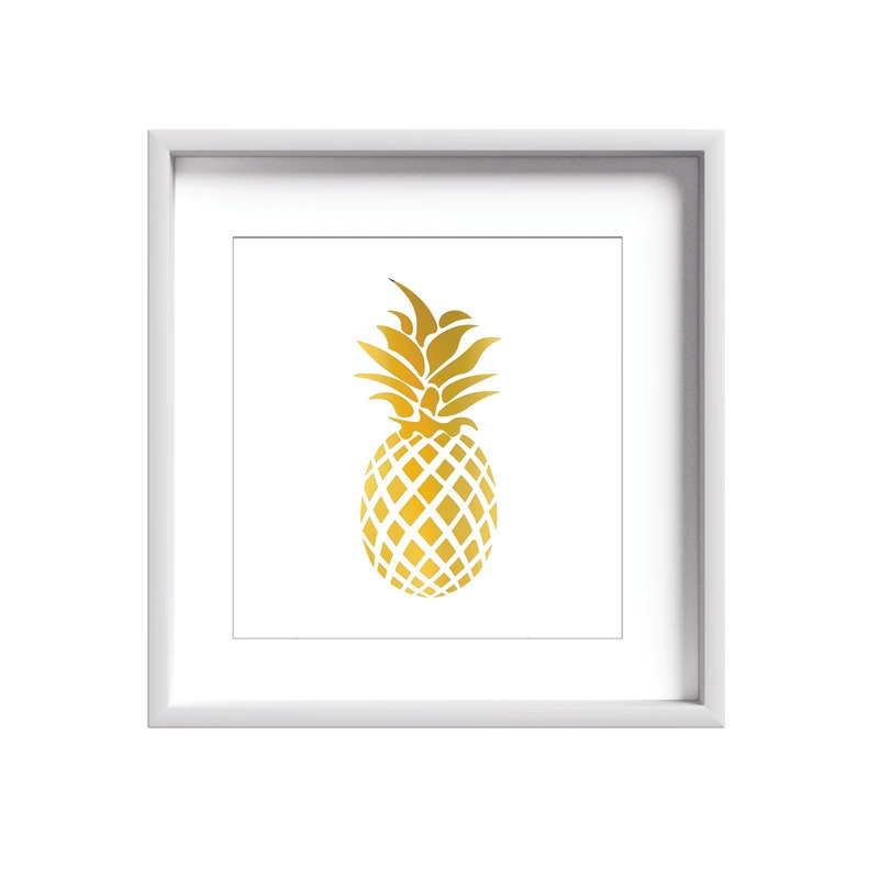 تابلو طلا کوب زرکات طرح آناناس مدل pineapple