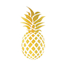 تابلو طلا کوب زرکات طرح آناناس مدل pineapple
