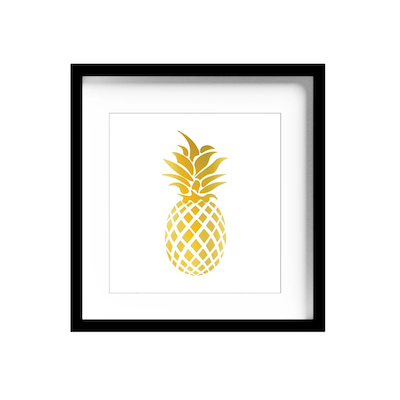 تابلو طلا کوب زرکات طرح آناناس مدل pineapple