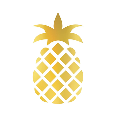 تابلو طلا کوب زرکات طرح آناناس مدل pineapple