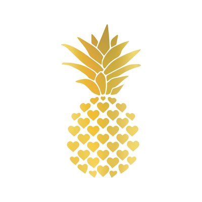 تابلو طلا کوب زرکات طرح آناناس مدل pineapple
