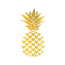 تابلو طلا کوب زرکات طرح آناناس مدل pineapple