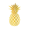 تابلو طلا کوب زرکات طرح آناناس مدل pineapple