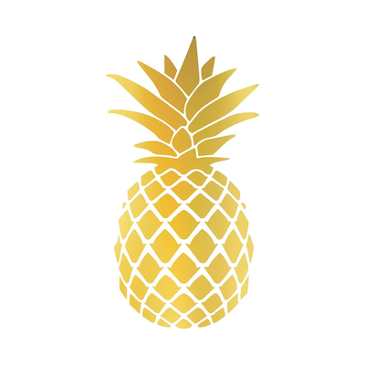 تابلو طلا کوب زرکات طرح آناناس مدل pineapple