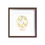 تابلو طلاکوب زرکات طرح سمبل ماه تولد اسفند مدل pisces
