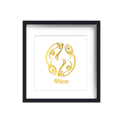 تابلو طلاکوب زرکات طرح سمبل ماه تولد اسفند مدل pisces