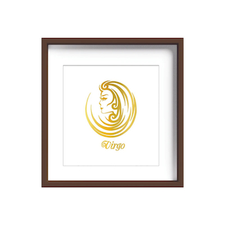 عکس تابلو طلاکوب زرکات طرح ماه تولد شهریور مدل Virgo