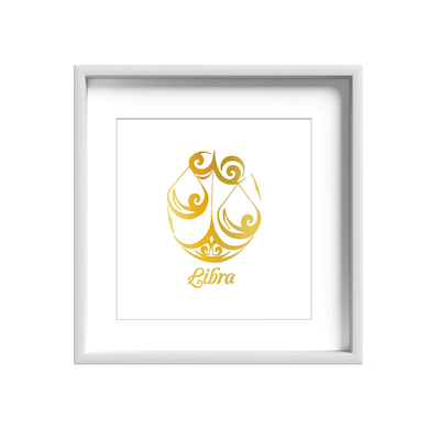 تابلوطلاکوب زرکات طرح ماه تولد مهر مدل Libra