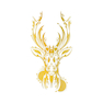 تابلو طلاکوب زرکات طرح گوزن مدل deer2