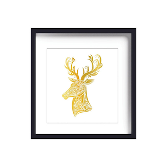 عکس تابلو طلاکوب زرکات طرح گوزن مدل deer2