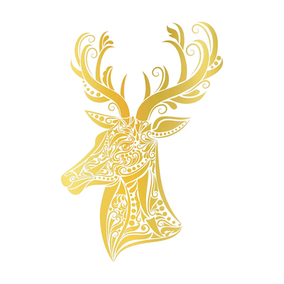 تابلو طلاکوب زرکات طرح گوزن مدل deer2