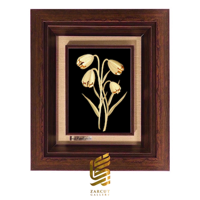 تابلو طلاکوب طرح لاله واژگون