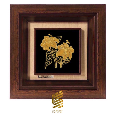 تابلو طلاکوب طرح لیلیوم کوچک