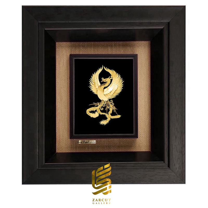 تابلو طلاکوب طرح پرواز ققنوس