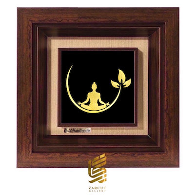 تابلو طلاکوب طرح یوگا کوچک